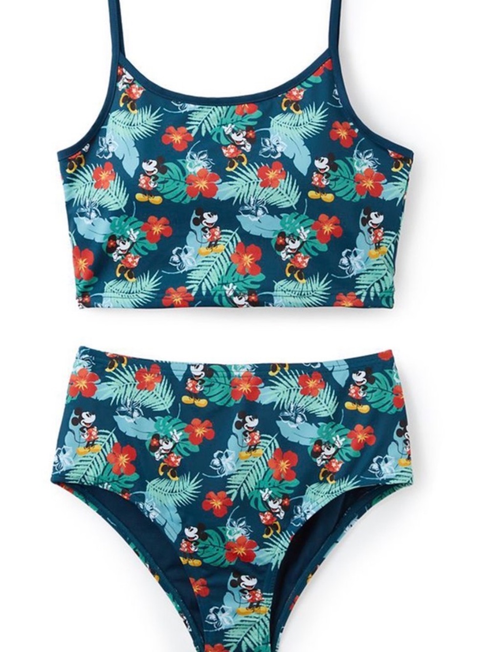 Disney Women’s Tropical Print Two-Piece Swim Set - NWOT